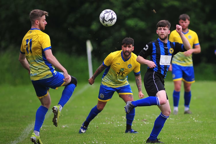 Football. South Devon League Premier Division. Watts Blake Bearne versus Beesands Rovers. A 2-1 win for  the Claymen over their South Hams visitors