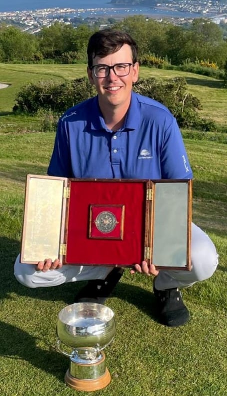 Dan Rosevear, a member of the Thurlestone green keepers was the Devon County championship