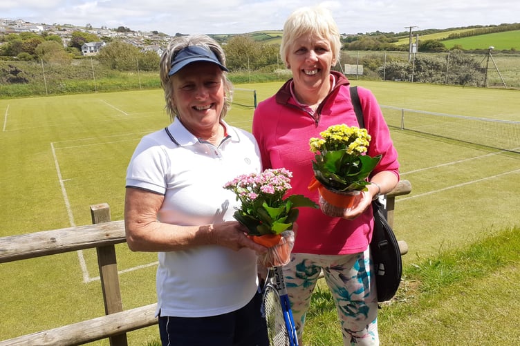 Winning Thurlestone tennis duo Judith and Sue