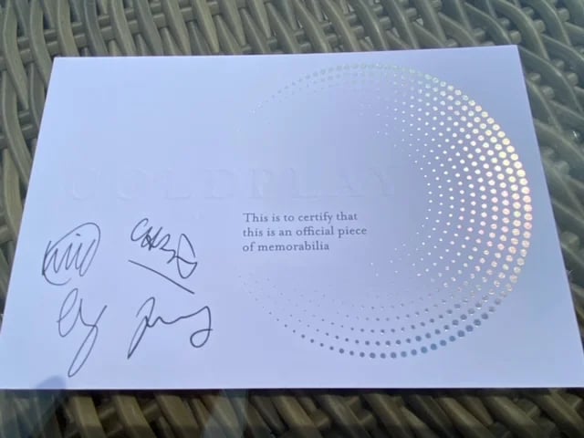Coldplay Certificate of Authenticity - Prickles in a Pickle