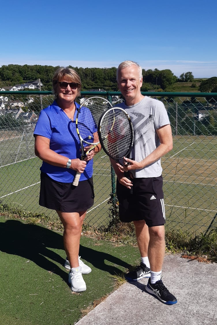Salcombe tennis tournament winners Chris and David