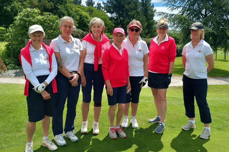 Thurlestone ladies' Sheelah Creasy team at Dainton