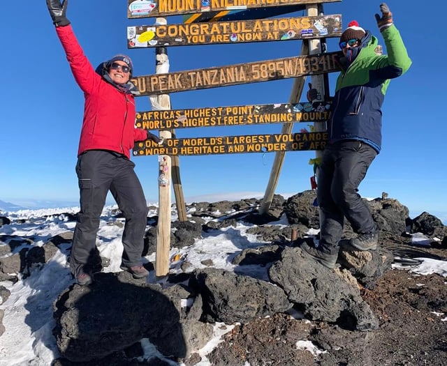 Couple hit the summit of Kilimanjaro and raise funds for charity