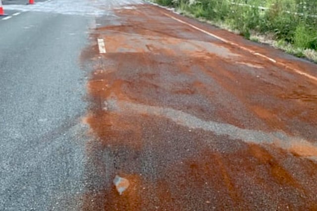Eastbound A38 still closed after milk tanker fire