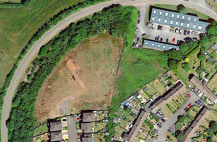 A bird's eye view of the field north of Seymour Drive