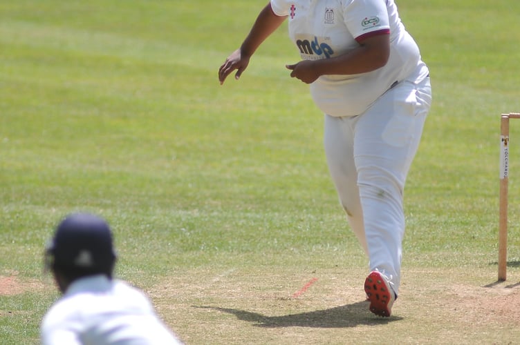 Devon Cricket League B Division. Ipplepen versus Stoke  Gabriel. Stoke's Justin Pringle