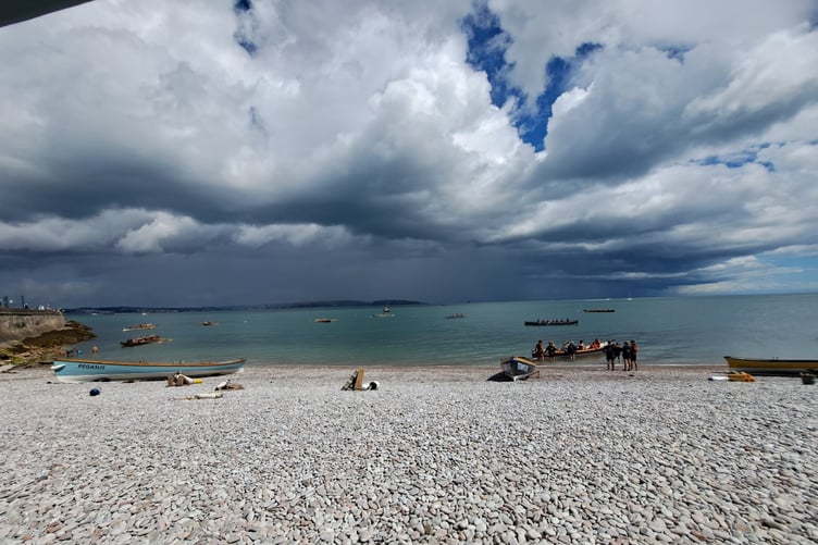 Rain threatens at Brixham gig bonanza