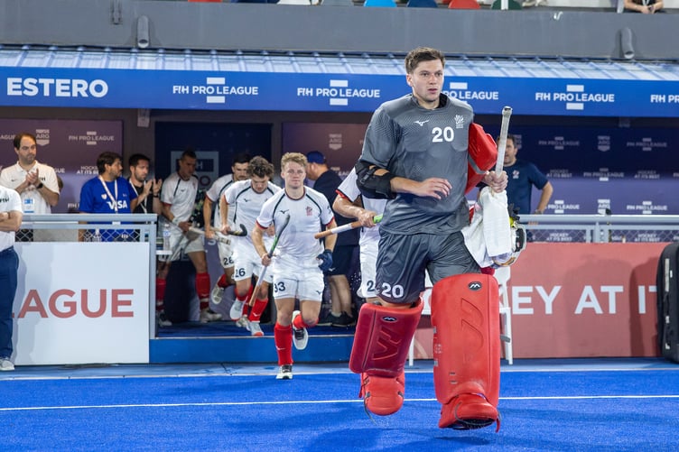 Santiago del Estero FIH Pro League 2022-2023, Great Britain v Netherlands menPhoto: mens warmupWorldSportPics copyright RODRIGO JARAMILLO