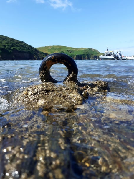 Martin Handley Hope Cove one of the old mooring rings