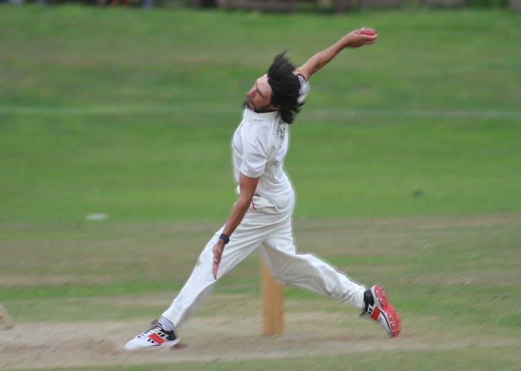 Devon Cricket League D Division West.  Kenn versus Dartington and Totnes. D&T's Alastair Selby