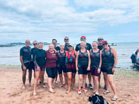 Dart Gig Rowing Club take on Goodrington Sands 