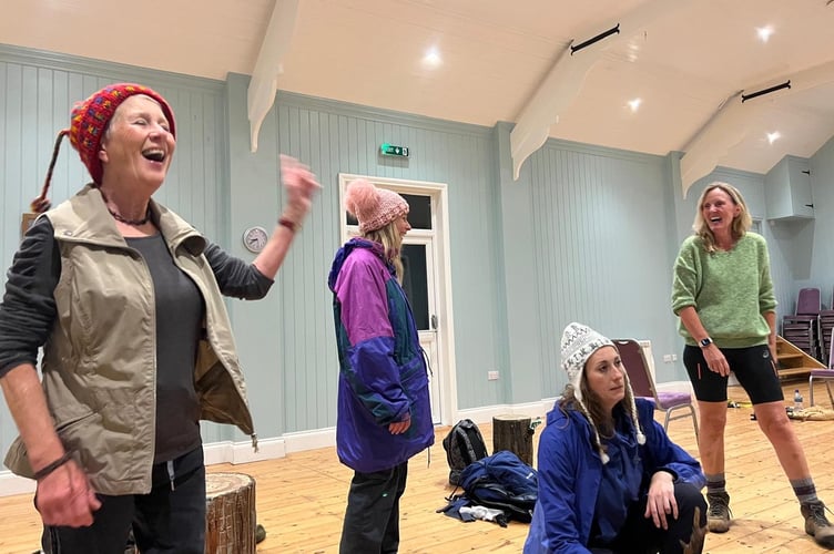 The cast enjoying rehearsals. Picture: KATS