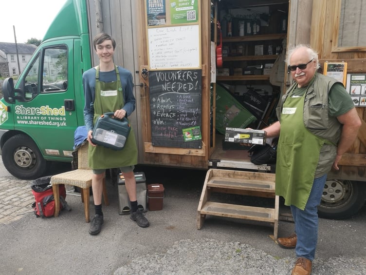 Two of the Share Shed volunteers in Ivybridge Jonas and Tony
