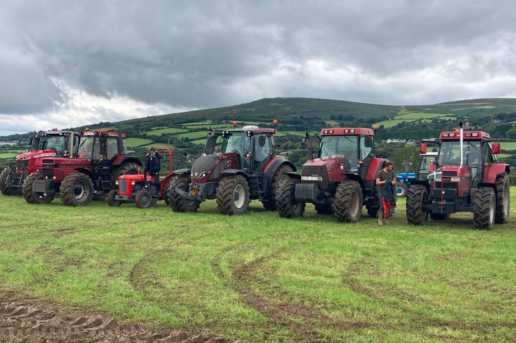 A selection of red tractors