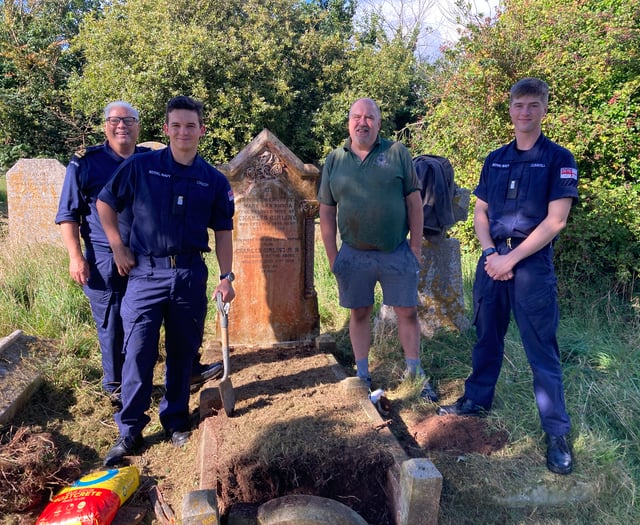 Britannia Royal Naval College cadets help to clean and restore graves