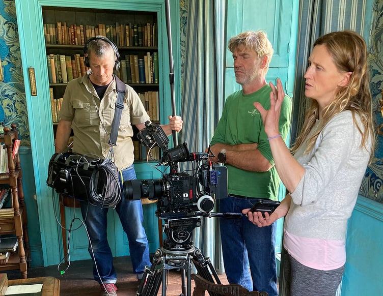 Ms Corrie directing on the film set