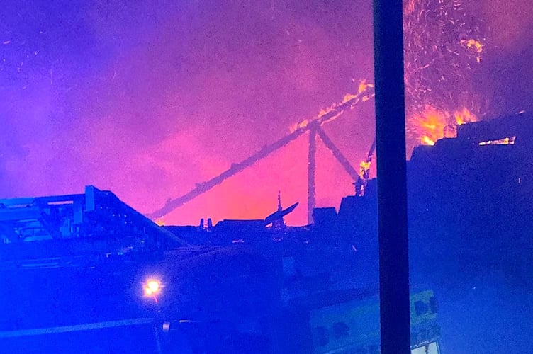 There were several comments on social media about the incident, which also included this photo, allegedly showing the fire in the early hours of the morning
