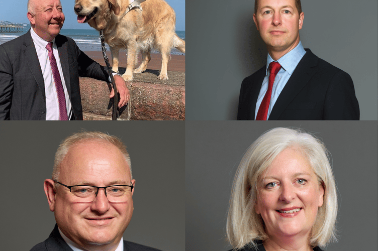 MP Support Environmental Bill - Steve Darling (top right), Richard Foord (Top Left), Ian Roome (Bottom right), Caroline Voaden (Bottom Left)