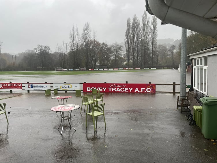 Bovey Tracey AFC under water
