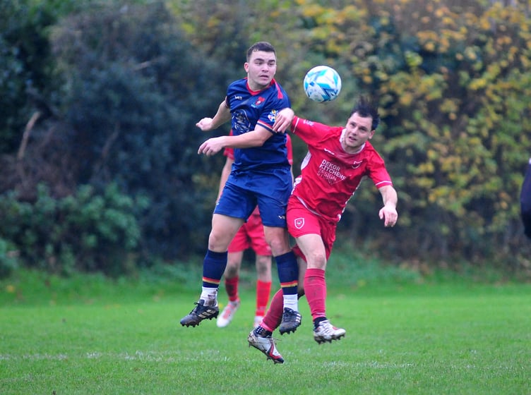 South Devon Football League Premier Division. Kingsteignton Athletic versus East Allington A 4-2 home win for The Rams