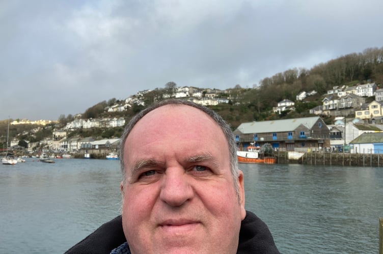 Reporter Richard Harding in Looe