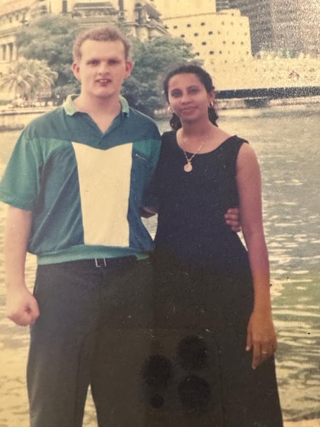 Alena and Chad Benson in Singapore in 1994. Photo released December 20 2024. A couple who met when they became pen pals as kids 7,000 miles apart are celebrating 30 years of marriage. Alena and Chad Benson first wrote to each other in 1986 - with no idea it would blossom into a life-long love story.Alena, from Singapore, then aged 17, initiated the exchange, writing to several people overseas - including Chad from Plymouth in Devon.Their letters continued through the 1980s and they also started exchanging cassette tapes of each other chatting - with more than 100 tapes sent between them.
