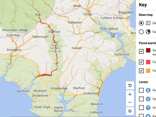 Flood warning issued for South Devon
