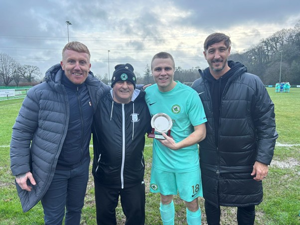 Ivybridge Town player of the month for November Ollie Aplin