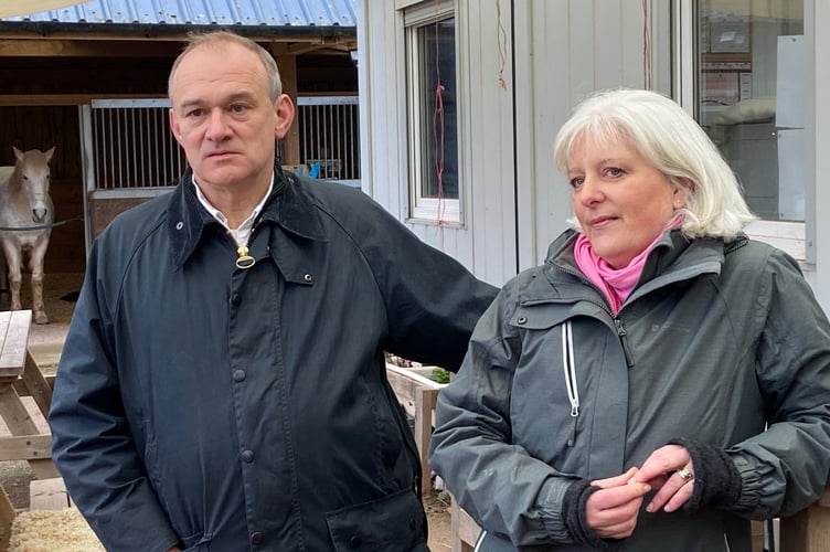 Mr Davey was accompanied by South Devon MP Caroline Voaden