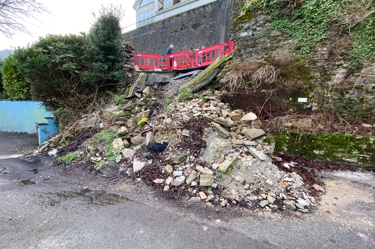 The section of wall that collapsed