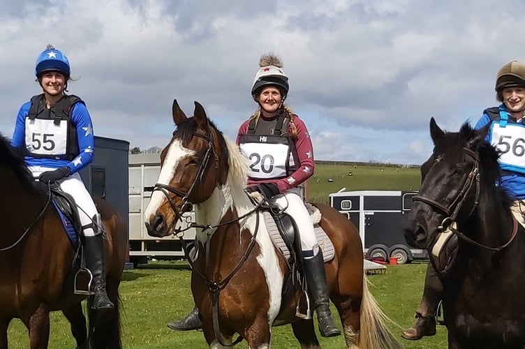 Left to right is Laura Knight, Vicky Winzer and Lucy Croft from South Moor Vets