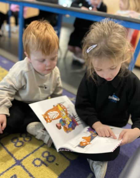 Enjoying a story