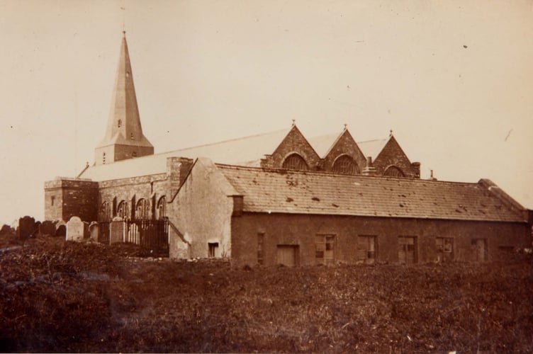 Malborough parish hall and church.
