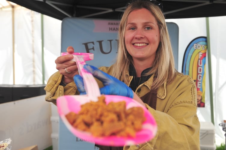 Devon County Show. Maddie Whelan from Dartmouth-based Edwards Fudge Kitchen