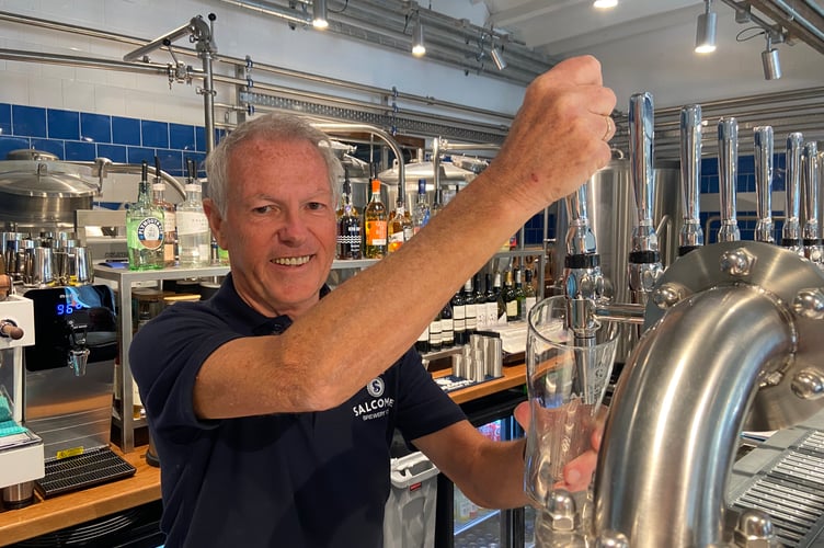 John Tiner at new Salcombe Tap House.