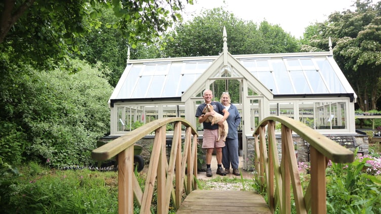 Malcolm and Stella Exley with their Cocker Spaniel Martha