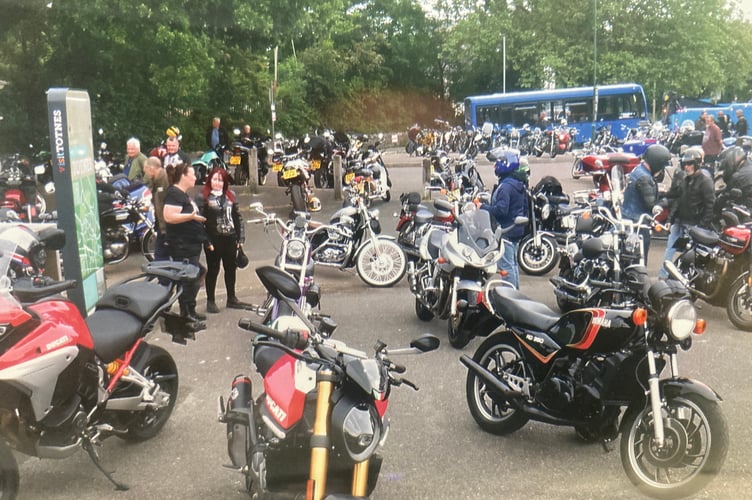 Gathering on Totnes Bike Night