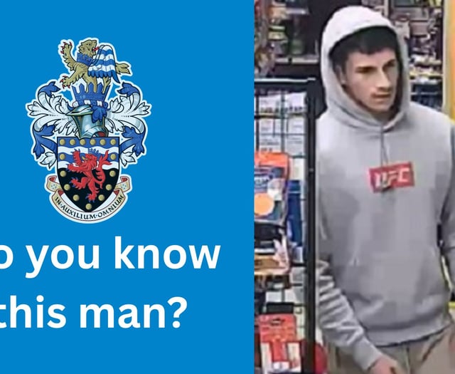 APPEAL: Man wanted for Plymouth shop robbery