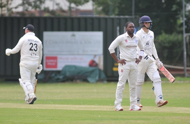 Devon Cricket League C Division West. South Devon versus Kingsbridge. Kingsbridge openers James Westlake and Freddie Ford both exasperated South Devon bowler Mali Marshall's best efforts
A good day away from home for Kingsbridge who put on a cracking 339 for 3 after 45 overs with openers James Westlake and Freddie Ford both scoring centuries. South Devon's response after tea was 126 all out after 29.2 overs iving the visitors a 213 run win
