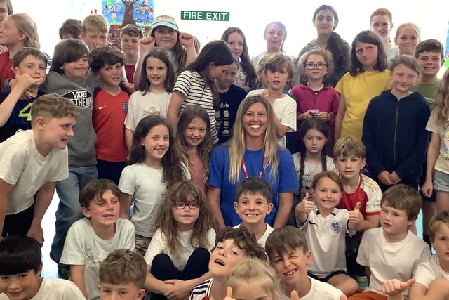 Meg Niblett returns to former primary school