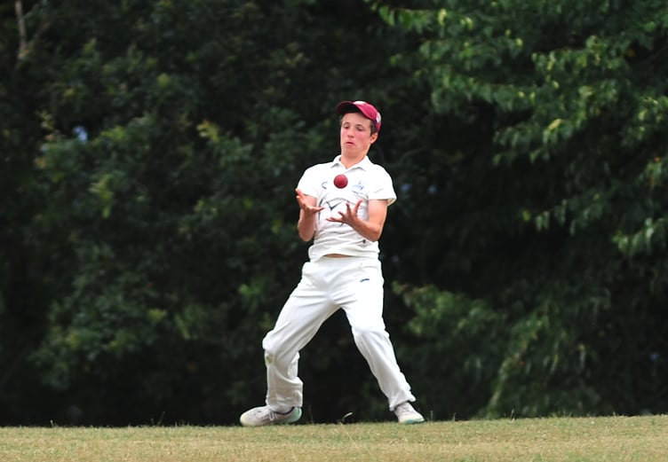 Devon Cricket League C Division West. Teignmouth & Shaldon1st XI versus Kingsbridge 1st XI. Kingsbridge fielder Jack Graham ends T&S skipper Todd Ballman's hopes for a century by catching him out for 90 off a ball from James Westlake