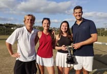 Tom and Alice retain their Thurlestone Tennis Club title