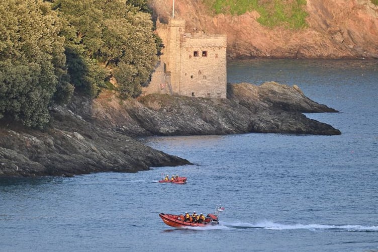 The RNLI in action in the Dart