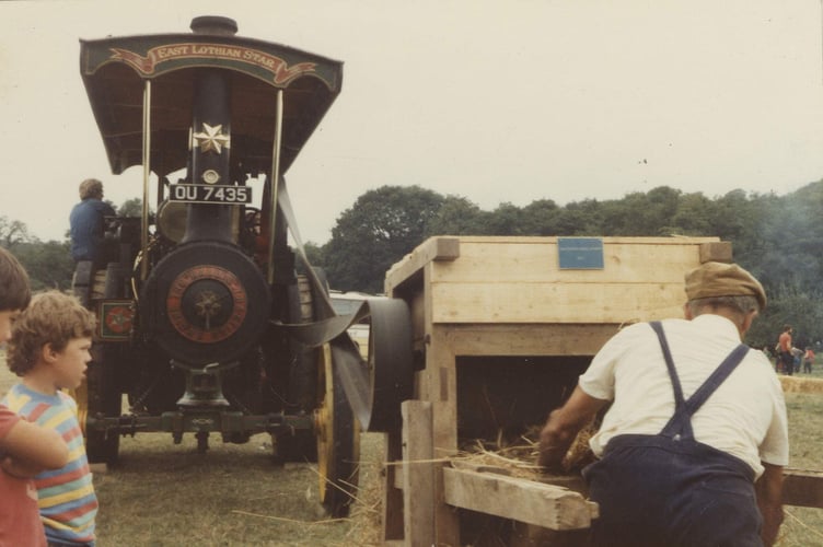 South Hams Vintage Rally.
Winnowing machine with East Lothian Star steam engine