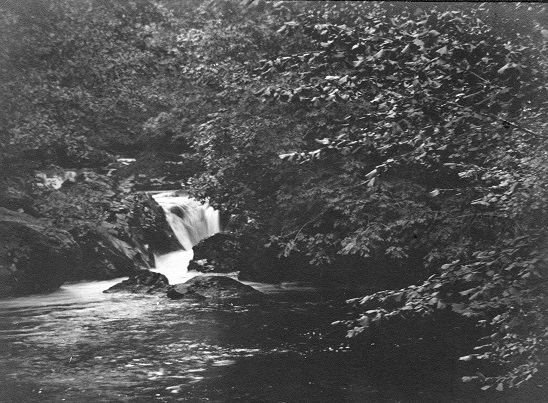 Bigbury or Ringmore waterfall scene before WWI