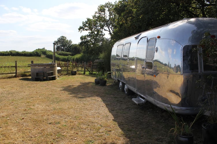 Airstream camper at Wilderhus.
