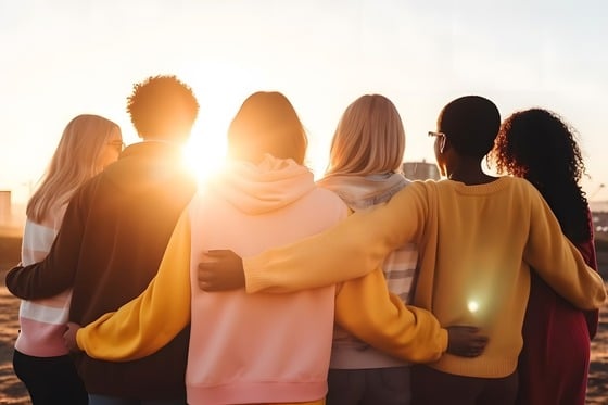 An optimistic group of young people