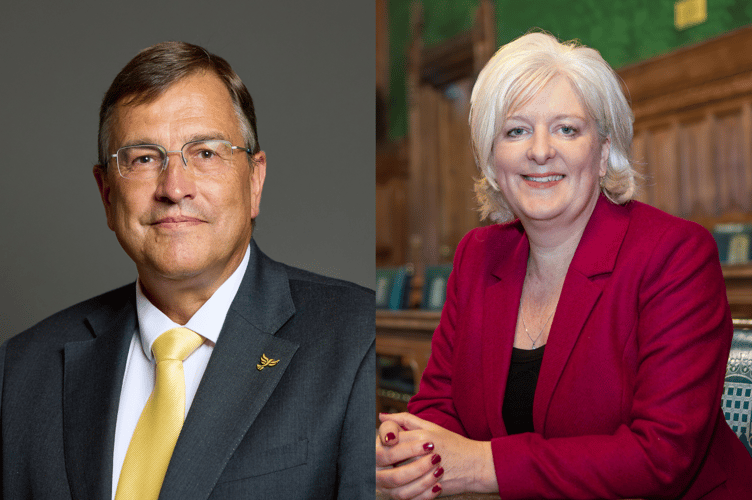 Liberal Democrat MPs Martin Wrigley and Caroline Voaden.