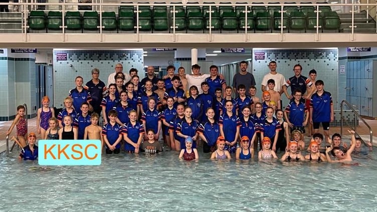 Members of Kingsbridge Kingfisher Swimming Club