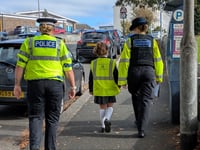 Schoolchildren join police for road safety